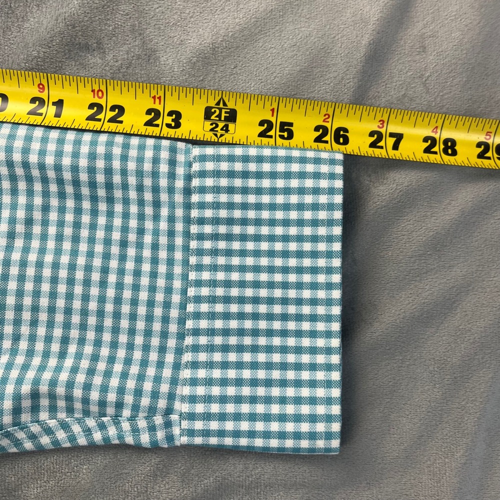 Stafford Mens Travel Fitted Wrinkle Free Oxford Dress Shirt‎ Size 17 1/2 - Picture 6 of 7